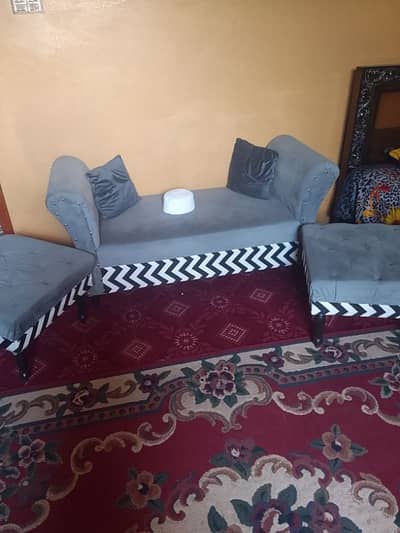 couch with two stool