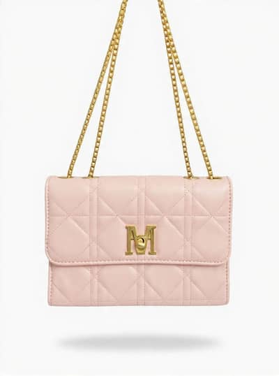 Brand new M lock Quilted Bag Gold Chain /Nude pink.