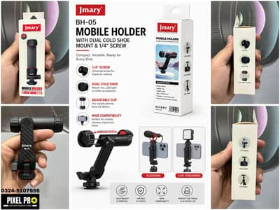 Jmary BH-05 Mobile Holder* with Dual Cold Shoe Mount 03249107656