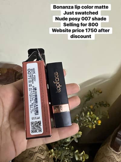 Bonanza top face lipstick just once swatched