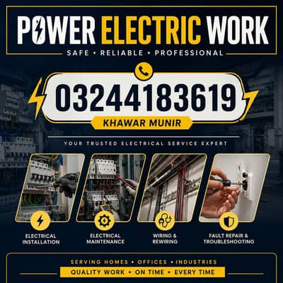 Electrician services, House wiring services, UPS wiring, Solar wiring