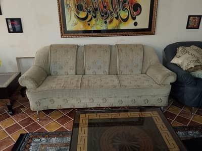 5 seater sofa along with  steel base