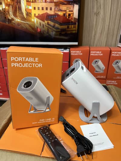 Portable smart projector ( 150” screen , android ) free delivery