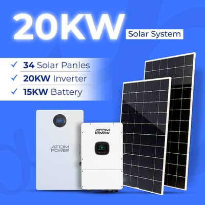 ATOM Power Wall 5.12kWh Lithium-Ion LiFePO4 Battery with Wi-Fi Monitor