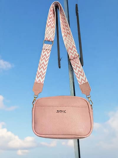 Brand new baellerry pink Crossbody Bag /Wide strap/university Bag