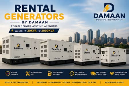 DIESEL GENERATORS ON RENT IN ISLAMABAD & RAWALPINDI