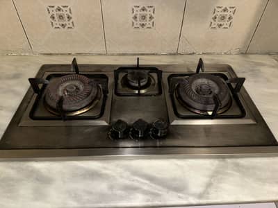 Kitchen Stove/Hob Three burner stainless steel