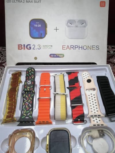 Ultra watch with cover and straps and changeing cable