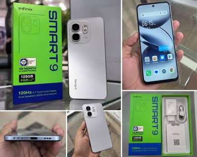 Infinix Smart 9 for Sale – Silver Color (4+4GB / 128GB)