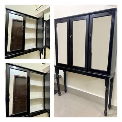 multipurpose wooden showcase almari , dressing , cabinet for sale 27k