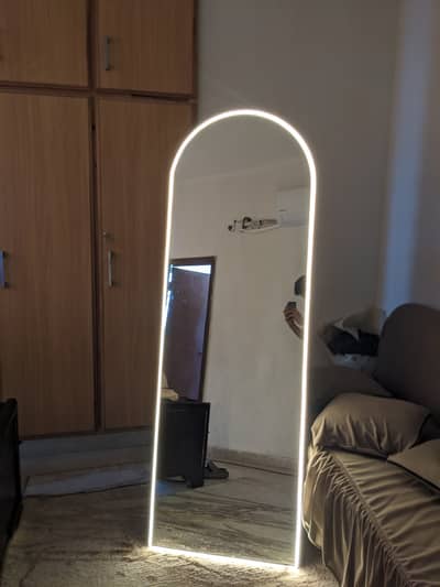 Full Body LED Light Mirror for Bedroom – New Condition