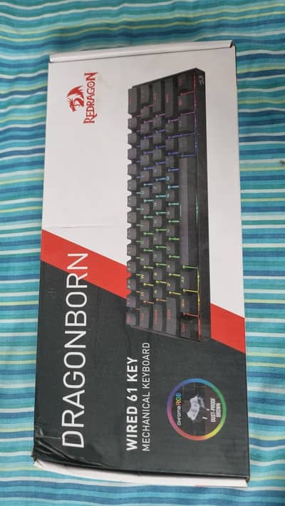 barely used red dragon k 630 wired gaming keyboard