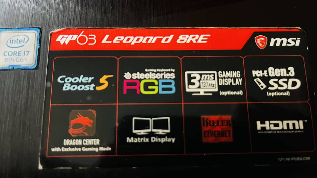 MSI GP63 leopard 8re 12