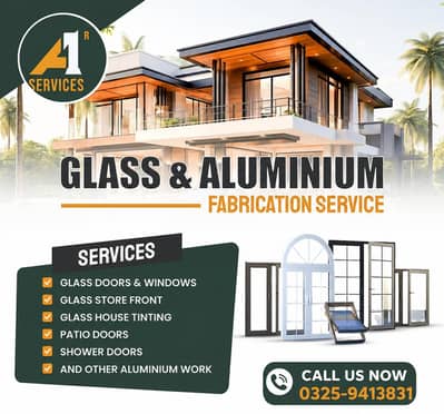 Aluminium Window - Upvc Window Door partition - slighting Glass work