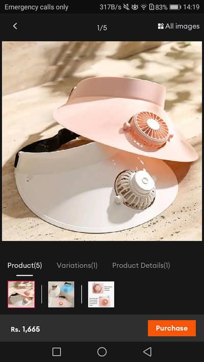 Fan Cap Easily Chargeable