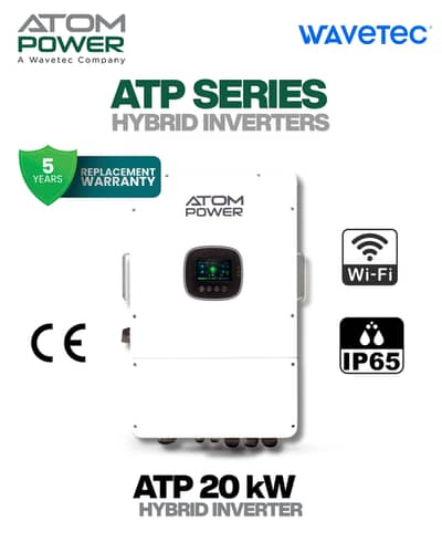 ATOM Power ATP Series 20 kW Hybrid Solar Inverter (Three Phase)