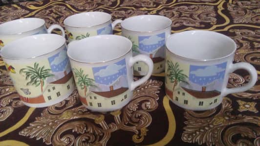 6 pieces ceramic mugss set