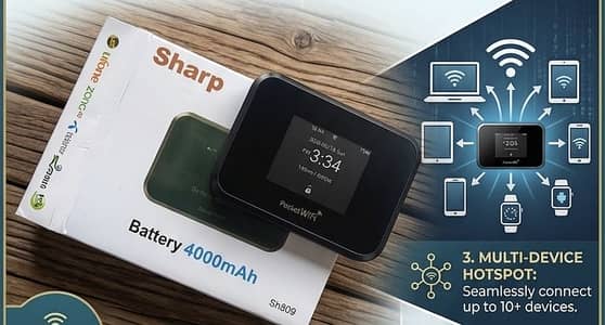 Docomo sharp 4G+ pocket WiFi all sim working (jazz ufone zong telenor)