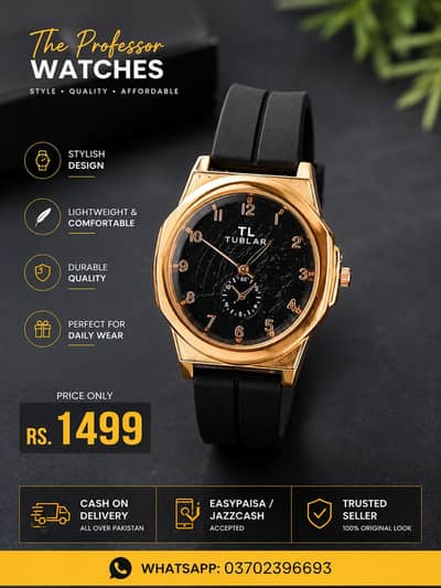 Premium Black Gold Watch for Men | COD Available