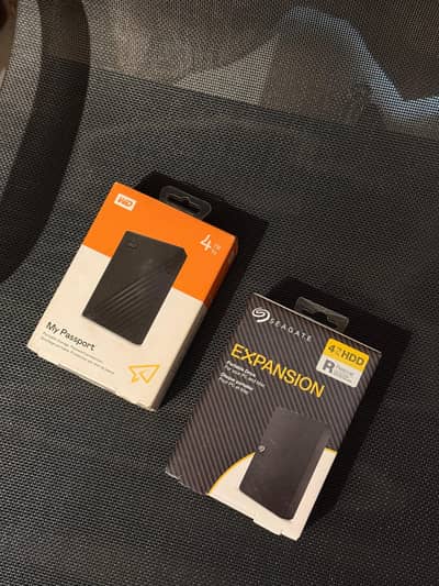 WD My Passport 4TB and Seagate 4TB Brand New
