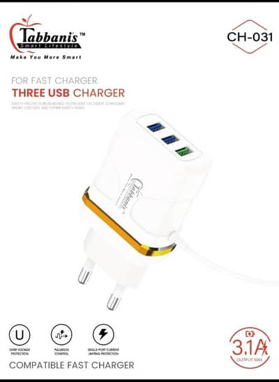 3usb 3.1 Amp Fast Charger