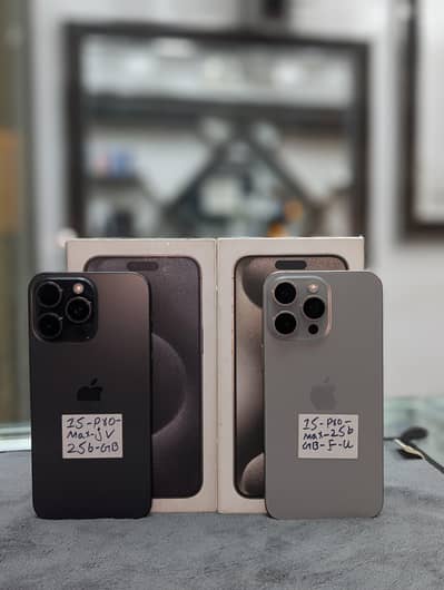 Iphone 15 pro max non pta and sim locked both boxpulled available