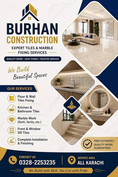 tile fixing/ office tiles / home tiles construction /Floor & Wall Tile
