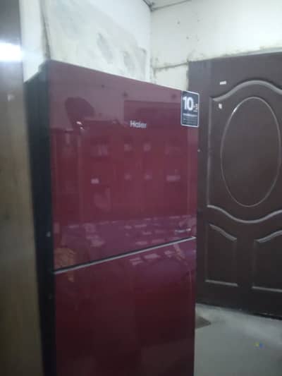 Haier Double Door Refrigerator 216L Red Color