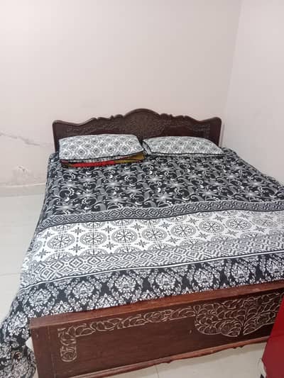 wooden bed