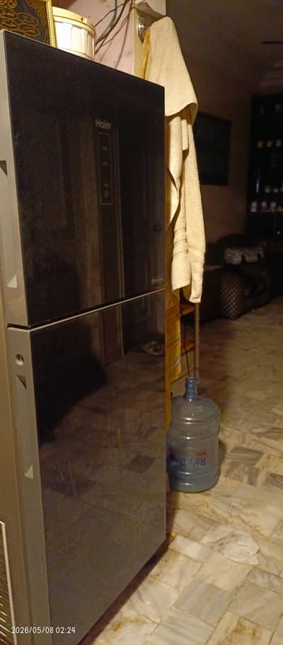 Haier Glass Door Black inverter Fridge