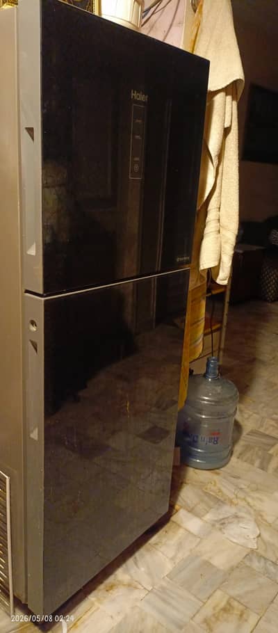 Haier Glass Door Black inverter Fridge