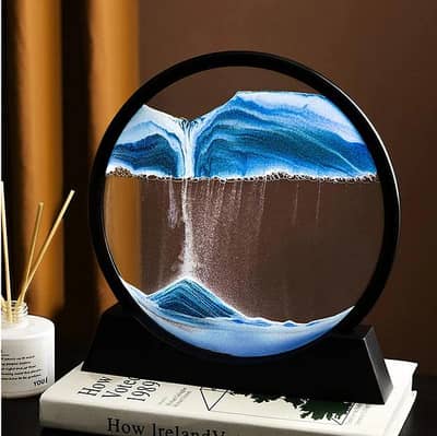 3D Moving Sand Art Frame – Deep Sea Sandscape Decor | 8 Inch |
