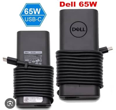 Original Dell 65W USB-C Laptop Charger - Genuine Type-C Adapter