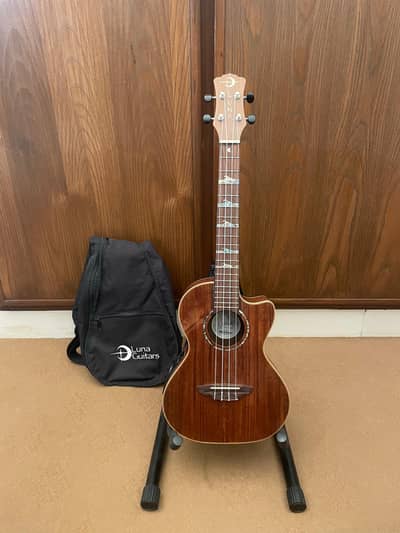 Luna High Tide Tenor Ukulele — Acoustic Electric | Ovangkol Wood