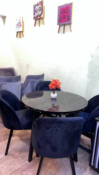 Restaurant Furniture 4 Seater Dining Set | Modern Cafe Table Set