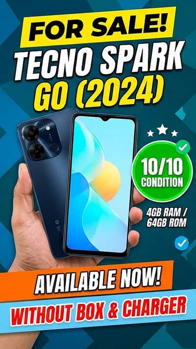 Tecno Spark Go 4/64 2024.10/10 Condition