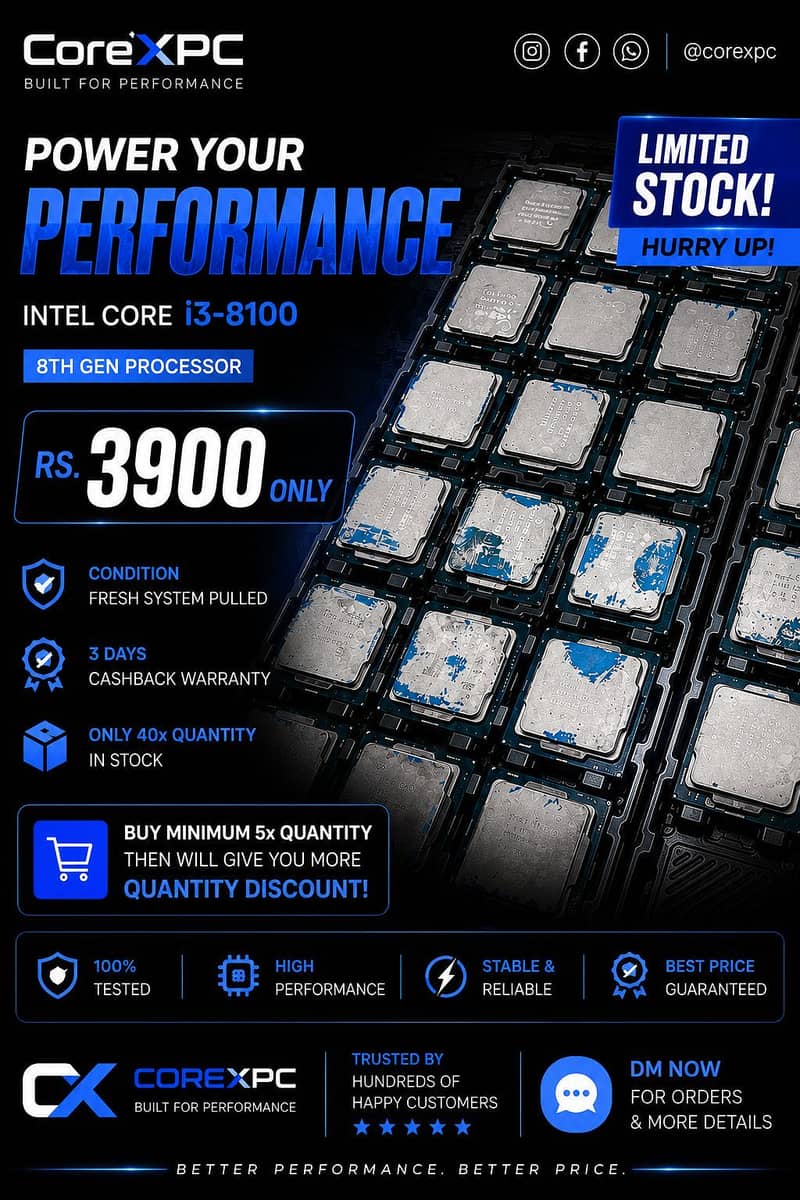 i3-8100 processer 0