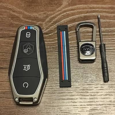 Luxury Premium Metal Smart Car Key Cover Key Case With Key Chain