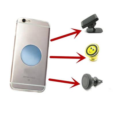 Magnetic Phone Holder for Car with Glue & Iron Sheet