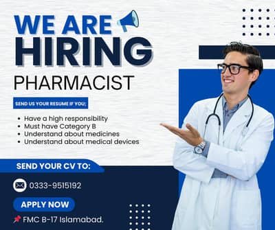 Pharmacist Required in FMC B-17