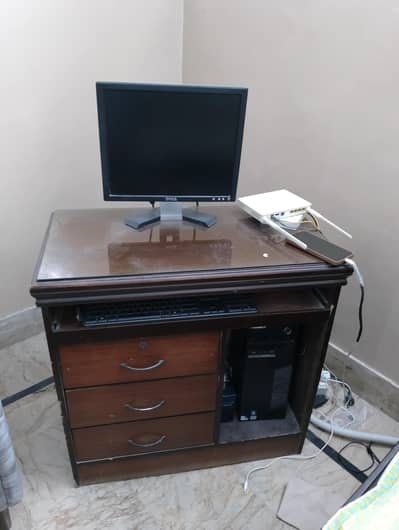 Wooden Computer Trolley