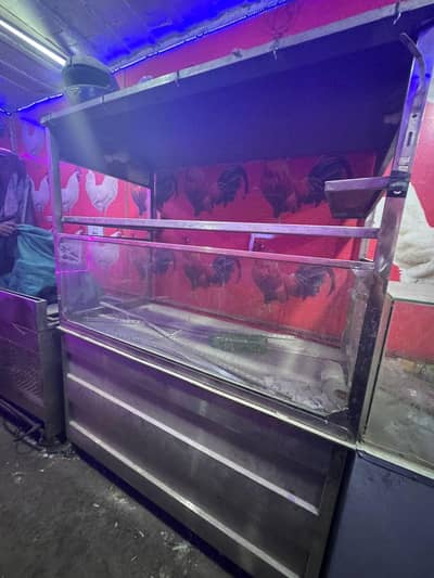 Hotplate/double fryer/ Display counter