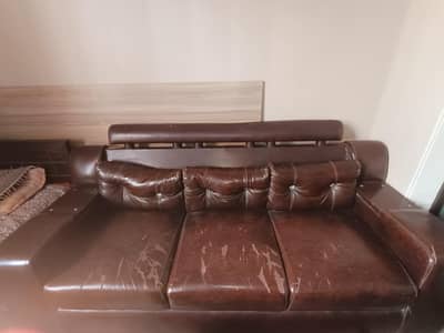 Dark brown color premium sofa set