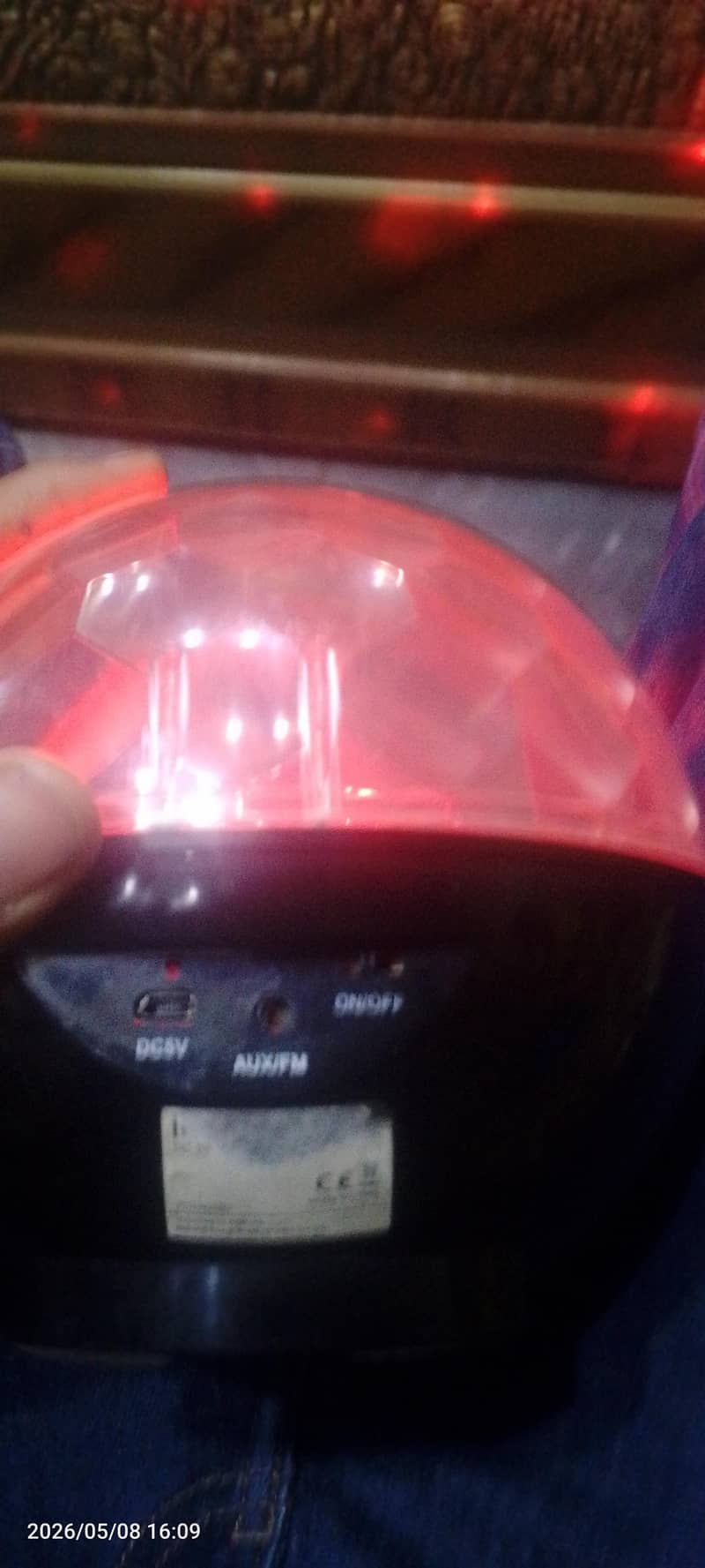 disco light with Bluetooth speaker time clock and radio 2