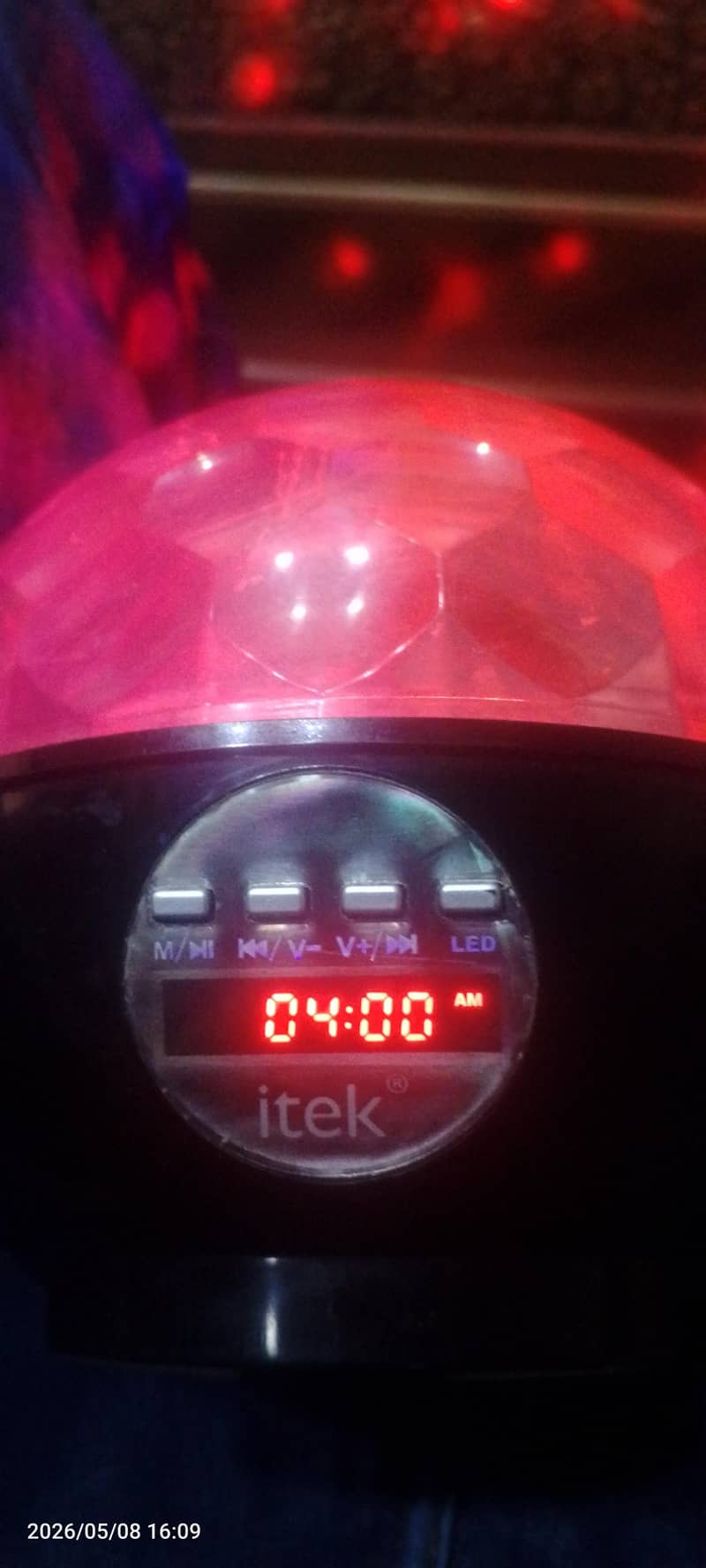 disco light with Bluetooth speaker time clock and radio 3
