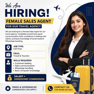 Travel Agency Sales Agent Job for Female