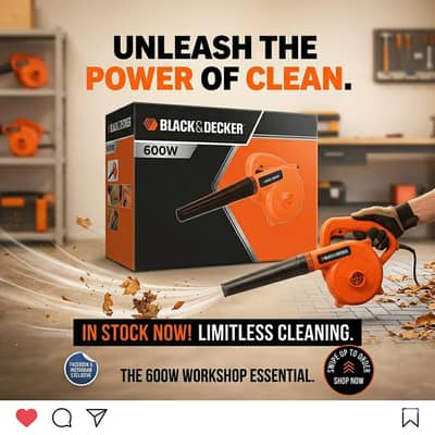 Electric Blower Machine Black+Decker