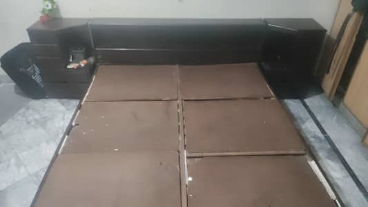 wooden bed