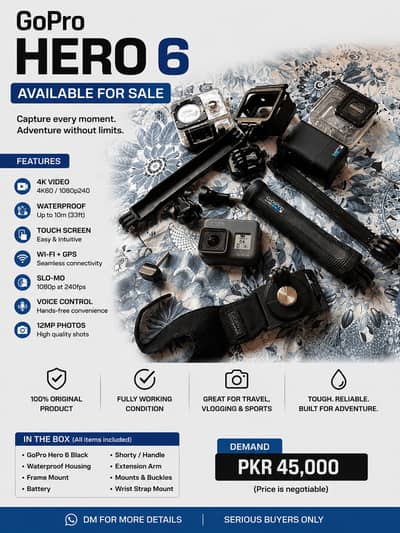 GoPro Hero 6 Black for Sale (With Accessories)
