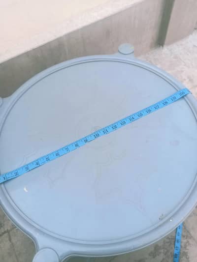 2-Layer Round Shelf Utility Plastic Table